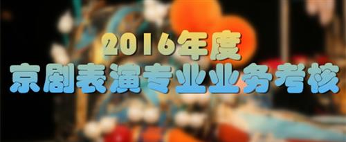 日b的感受视频网站国家京剧院2016年度京剧表演专业业务考...